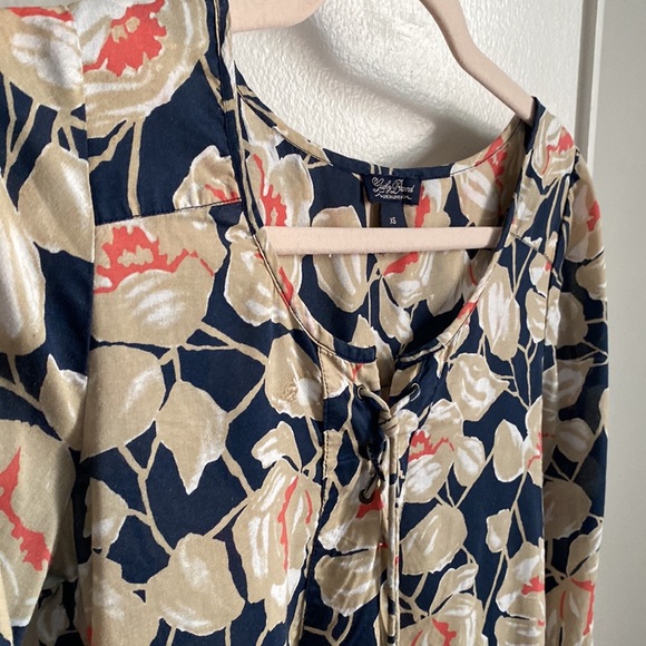 Lucky Brand Women’s Boho Fall Floral Lightweight Peasant Top Blouse Size XS - Picture 5 of 5